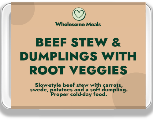 Classic beef stew ready meal made better for older adults