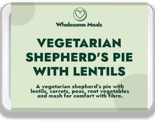 Lentil and vegetable cottage pie ready meal